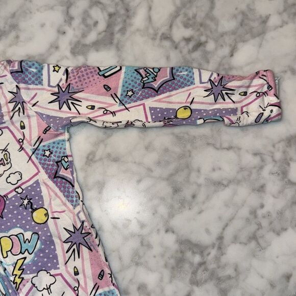 BELLABU BEAR COMIC PURPLE BAMBOO CONVERTIBLE FOOTIE 12/18M - Picture 5 of 10